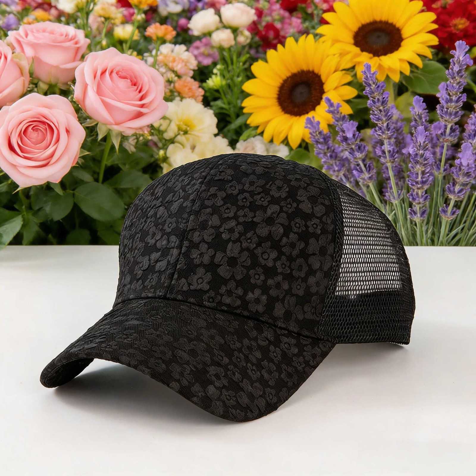 lace floral The truck new - fashionable mesh - adds charm perfectly to the caps in various colors making it your summe M260626 - view 6