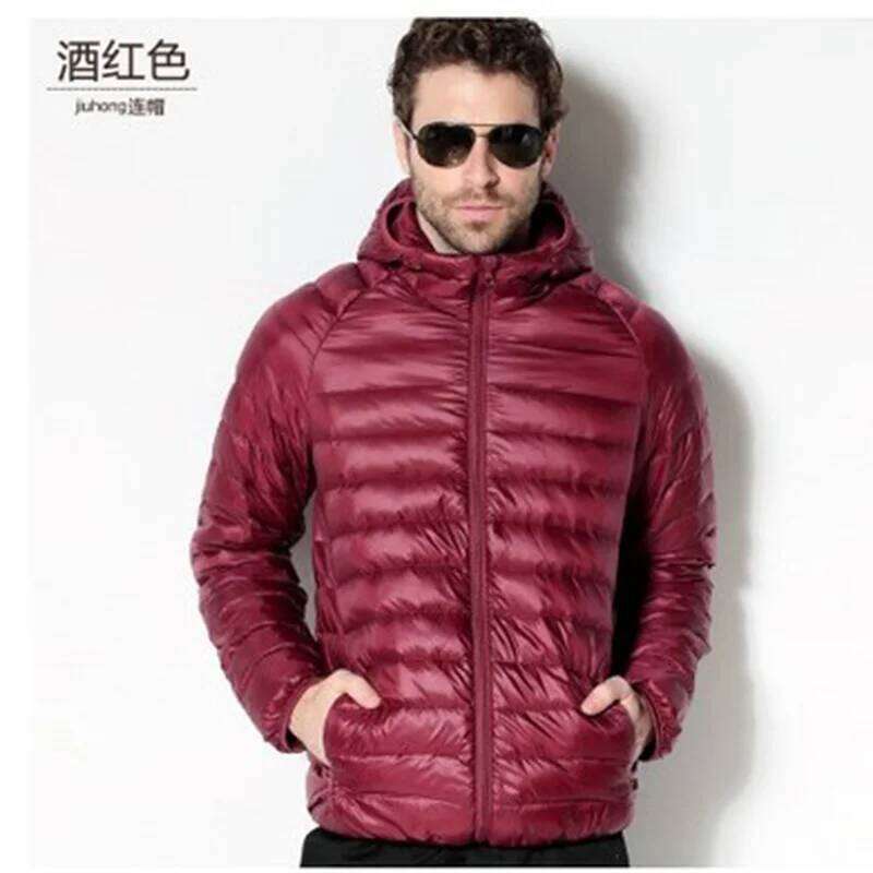 2022 Ultra Light Autumn Winter Fashion Brand Duck Down Jacket Men Hooded Waterproof Streetwear Feather Coat Warm J260626 - view 3