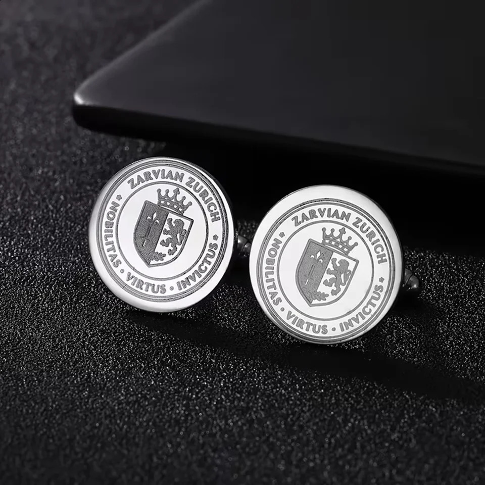 Custom Black Engraved Cufflinks Mens Picture Tie Clip Anniversary Wedding Birthday Groomsmen Gift Stainless Steel Jewelry 260626 - view 4
