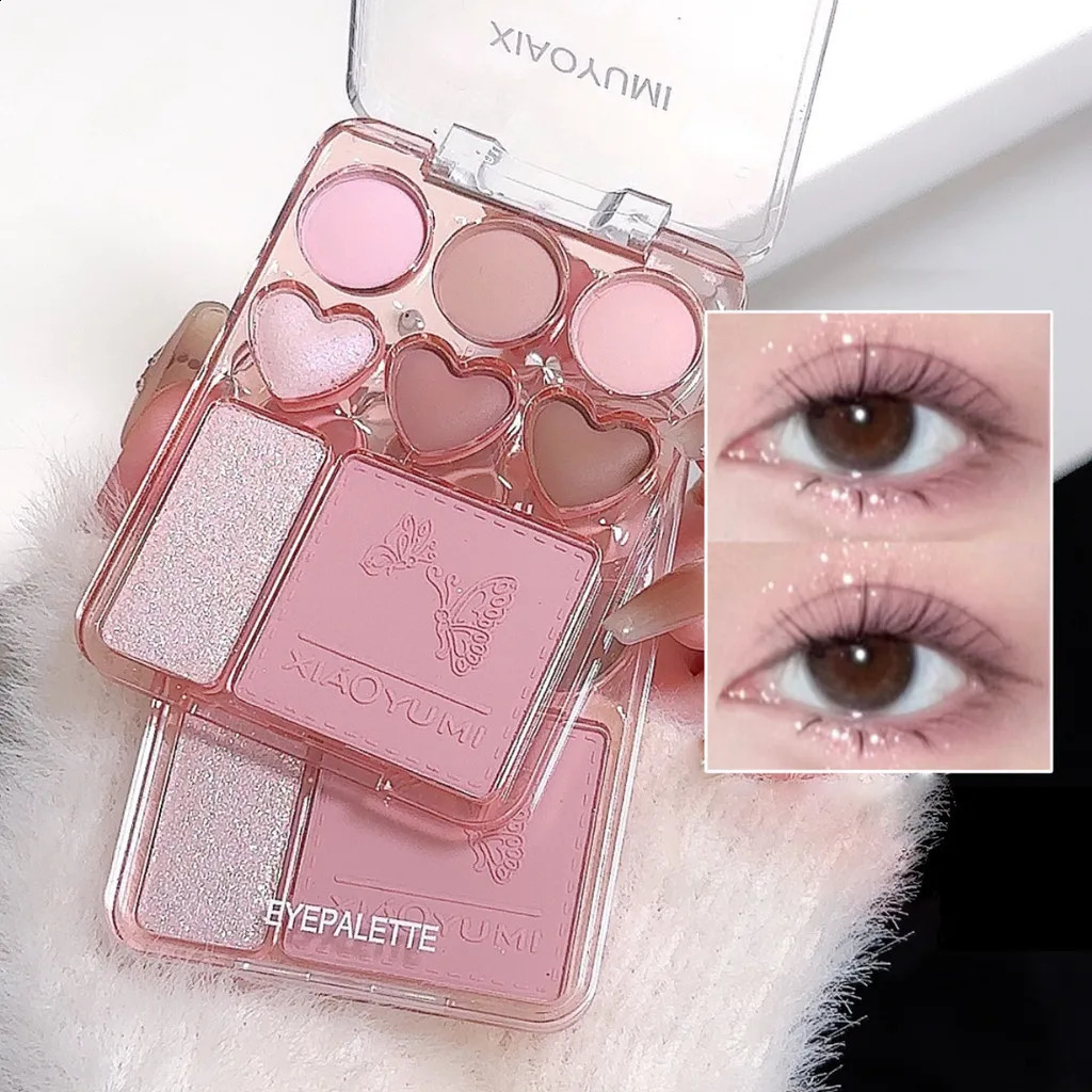 8-color love eye shadow plate sweetheart blush high-light integrated natural and long-lasting light shine eye shadow 260625