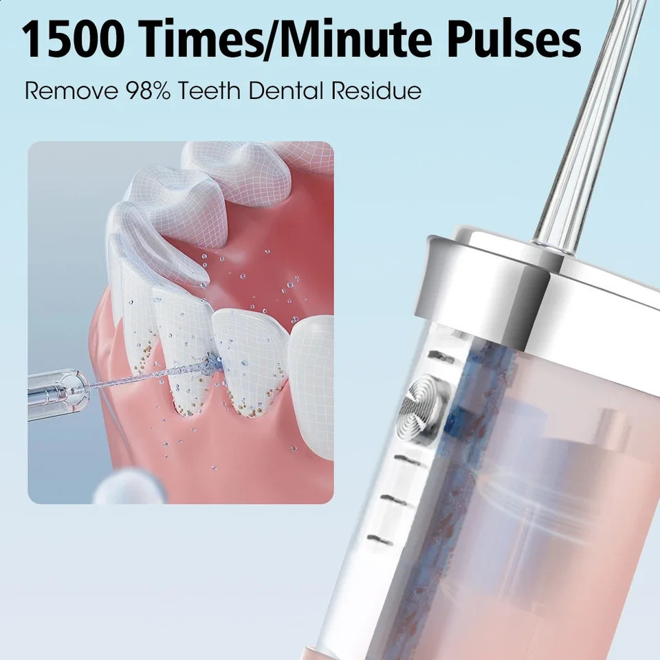Electric Oral Irrigator Rechargeable Water Teeth Cleaning Machine Cordless Dental Flosser Pick for Adult Home Travel 260626 - view 6