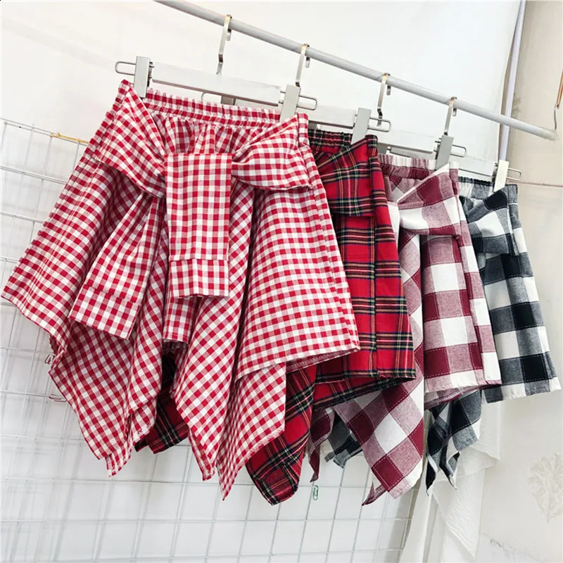 TOTRUST Fashion College Asymmetrical Skirt Women Summer Plaid Skirt Women Casual Students Shirt Mini Skirt Female Saia 260626 - view 3