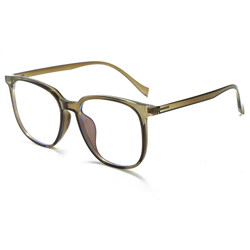 Ultra Light TR Large Square Anti Blue Light Eyeglass Frame, Vintage Retro Casual Glasses For Men Women Round Faces, Support Prescription Lenses - view 4