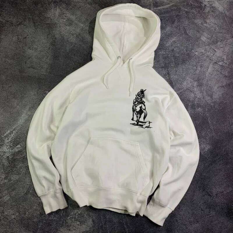 Y2K Retro Harajuku White Pullover Hoodie Vintage Anime Manga Graphic Print Streetwear Casual Loose Men Women Sweatshirt W260626 - view 5