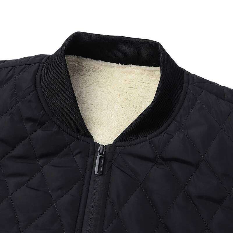 Men's Winter EU Size Thickened Parks Fleece-Lined Puffer Warm Coat Baseball Bomber Jacket Men Streetwear Outerwear J260626 - view 7