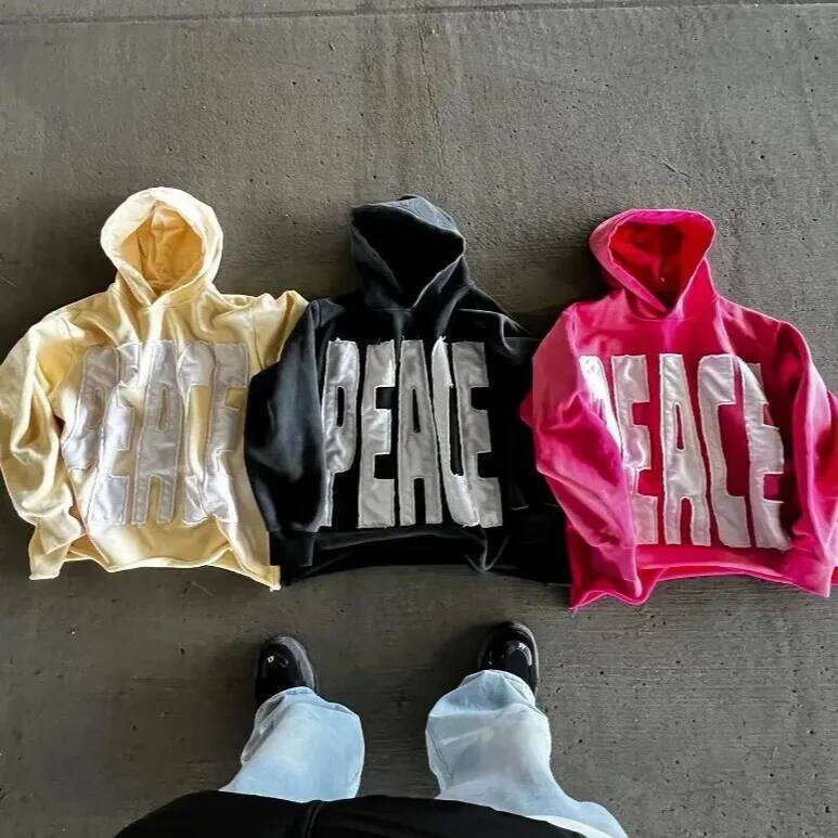 European American Popular Loose Hooded Sweatshirt for Both Men and Women Trendy Brand Embroidered Letters Street Hip-hop W260626 - view 1