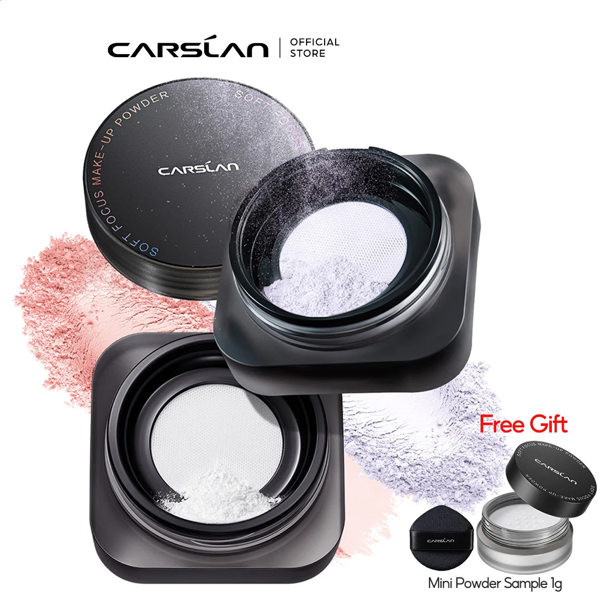 LAN Black Magnetic Translucent Loose Setting Powder Makeup Waterproof Long Lasting Matte Oil Control Finishing Face Powder 260625
