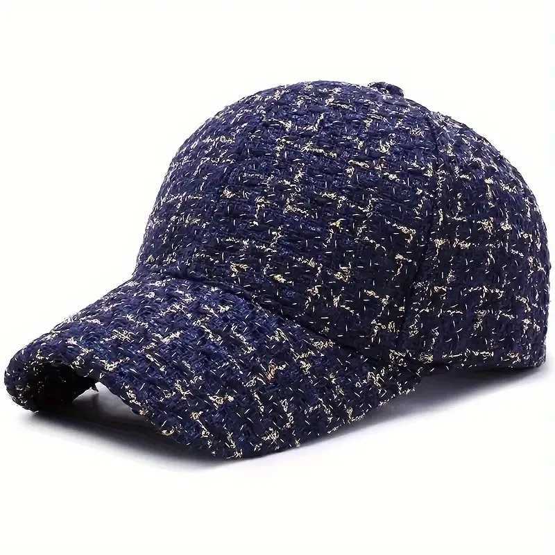 Golden Plaid Baseball Vibrant - Elegant Solid Color Dad Hat with Lightweight Adjustable Design Perfect for Sun Protec M260626 - view 4