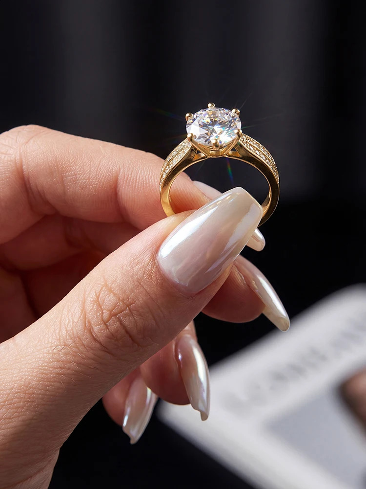 Fashion 1CT Diamond White Stone Womens Engagement Ring 925 Sterling Silver High Quality Fine Jewelry260624 - view 3