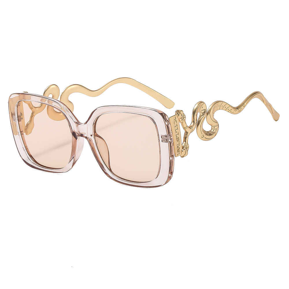 European And American Designers Casual Personalized High-end Luxurious Versatile Dark Gothic Style Sunglasses Retro Snake Sunglasses Metal Frame Sungl - view 8