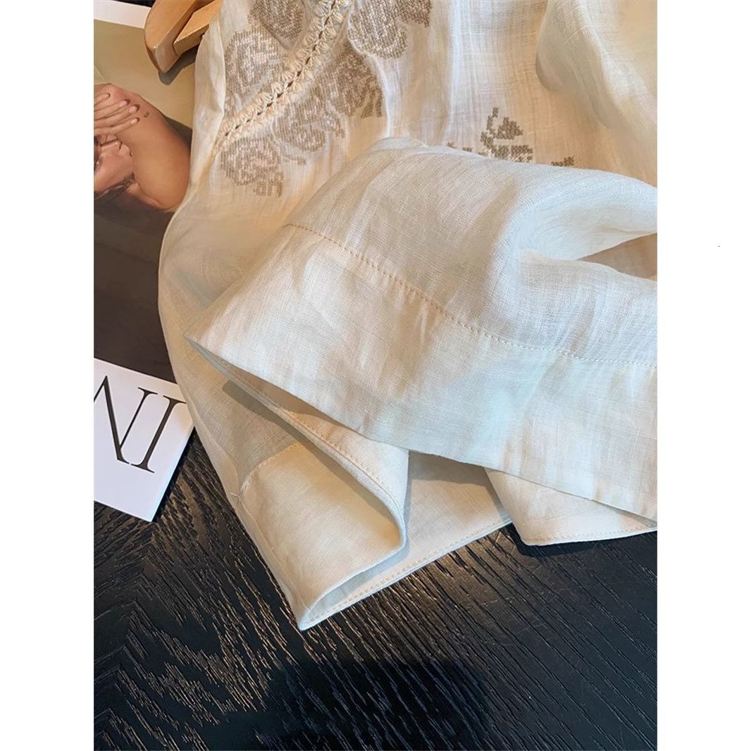 New Chinese-Style Sleeveless For Women With Floral Embroidery, Summer New Elegant Round-Neck Thin Shirt A5303 Sleeveless Top Sexy Suspenders - view 5