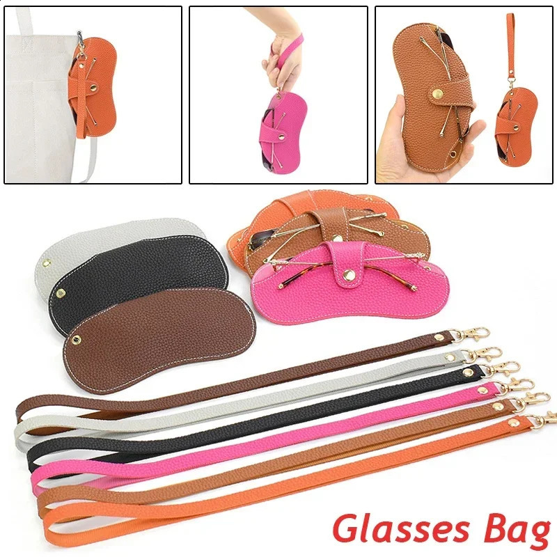 PU Leather Glasses Bag Fashion Portable Spectacle Case Sunglasses Storage Hanging Bag Glasses Case Protective Cover 260625