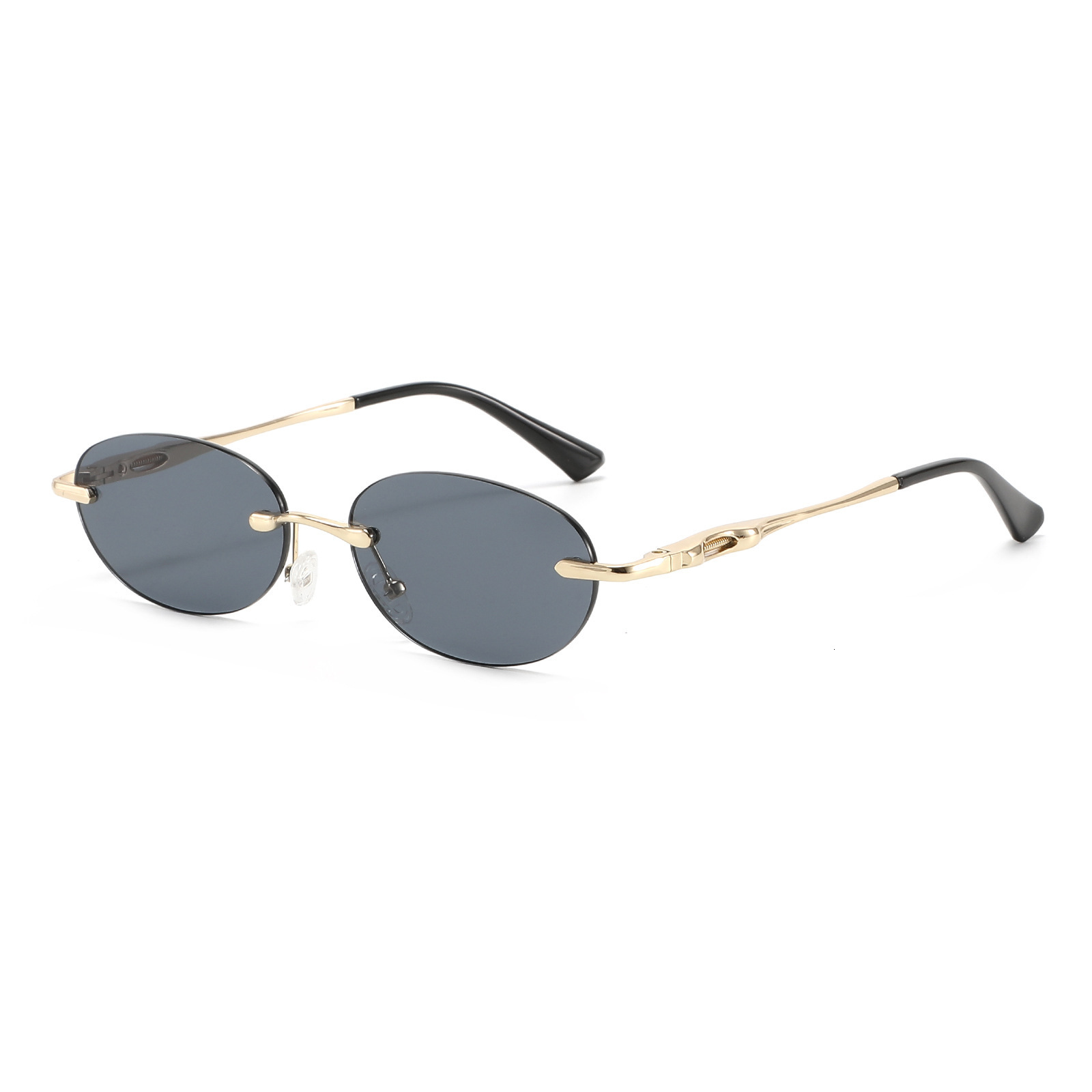 20 New Frameless Cut-Edge Sunglasses, Retro Fashion Trend, Metal Spring Legs, Women's Street Style Sunglasses - view 3