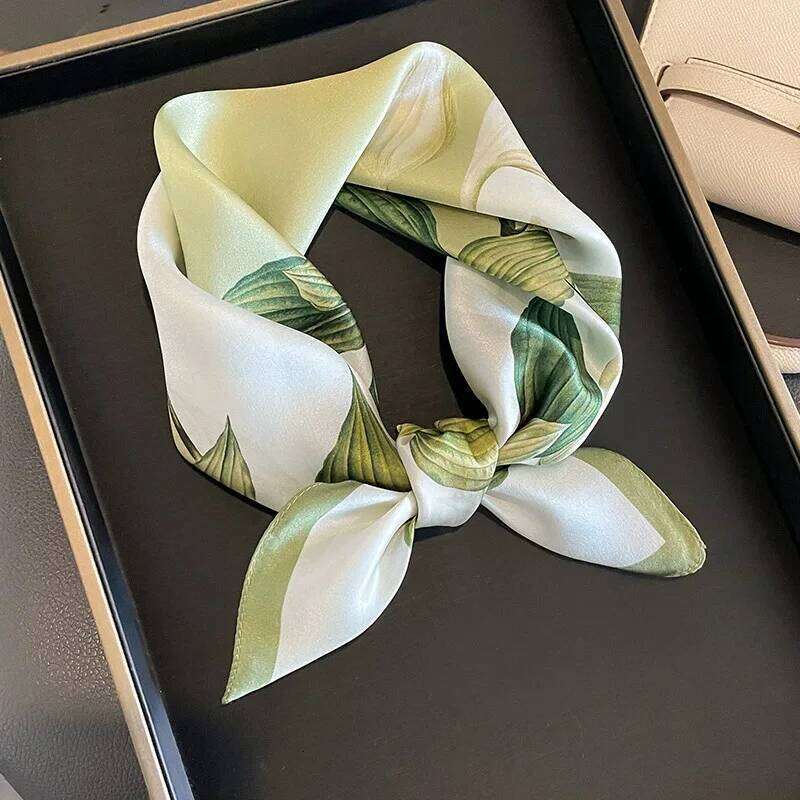 Summer 100% Real Scarf Women Fashion Korean Hair Wrap Bufanda Foulard Bandana Poncho 53cm Mulberry Silk Square Scarves New 26Y06226 - view 6