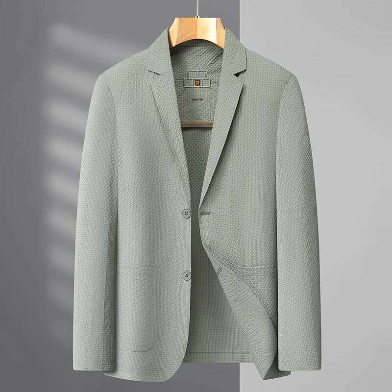 Men's Premium Blazer Top Spring New Summer Solid Color Cool Business Casual Sun Protection Jacket Minimalist Office Urban Wear 26L0626 - view 3