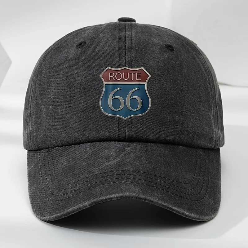Route 66 Baseball Vintage for Men Women Retro Distressed Dad Hat Adjustable Road Trip SnapSun M260626 - view 4