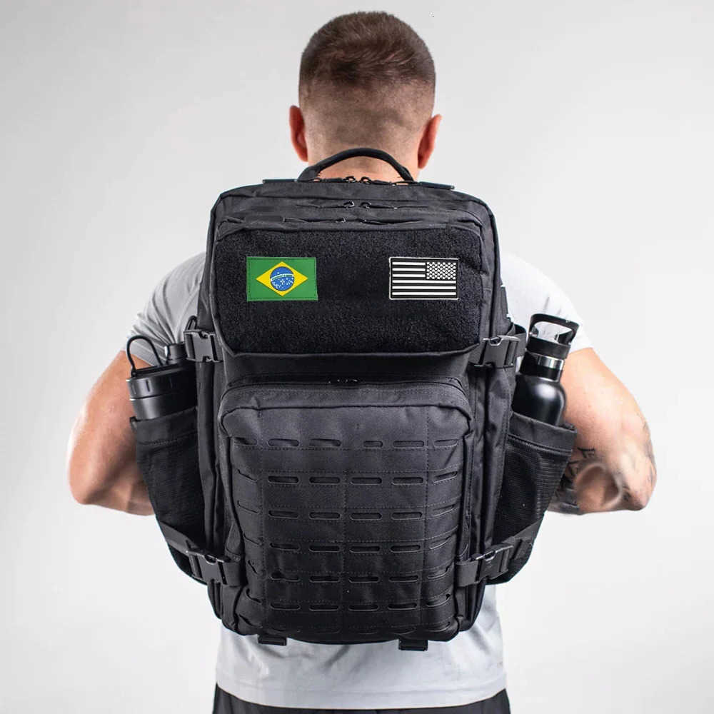 Bag Backpack 25L/50L Hunting Tactical MOLLE Backpack GYM For Men EDC Outdoor Hiking Rucksack Witch 2 Bottle Holders M260626