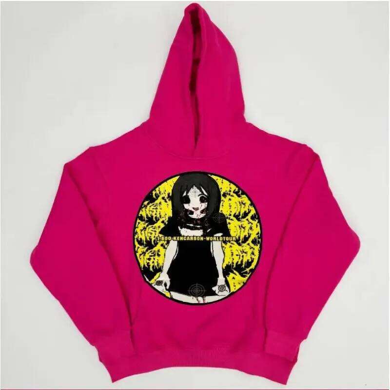 Ghost baby printed hooded sweatshirt autumn winter trendy casual men's and women's sports loose high street hip-hop y2k tops W260626 - view 1
