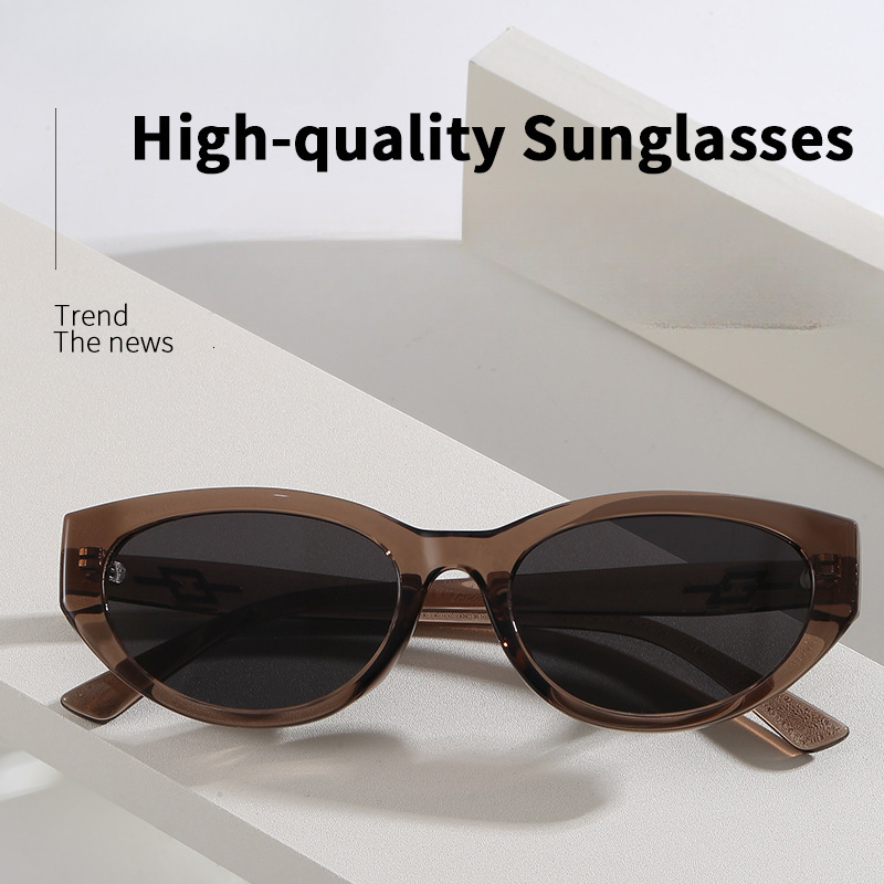 Retro Cat Eye GM Sunglasses for Women High End Polarized Korean Style TR Fashion Glasses Trendy Sunglasses for Men New Model - view 3