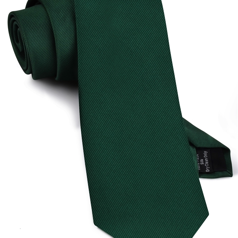 RBOCOTT Classic Mens Necktie 8cm silk Jacquard Tie Solid Green Red Gold Ties For Man Business Wedding Party Gift 260617