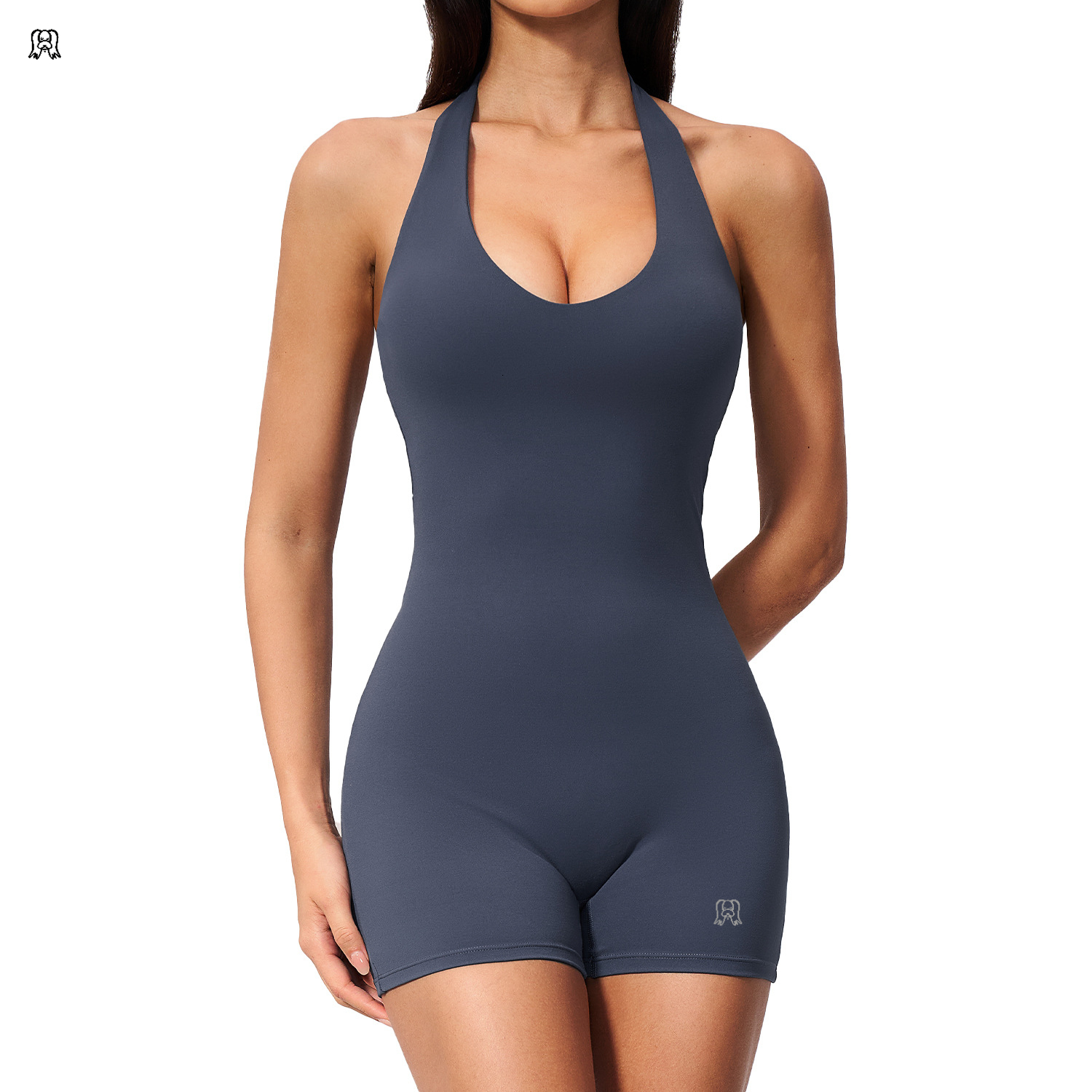 lucky dog yoga V-neck backless yoga and tennis jumpsuit