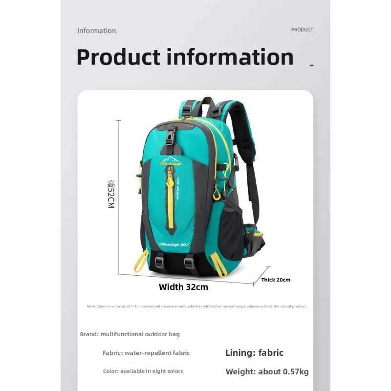 Camping Outdoor Mountaineering Backpack Hiking Double Shoulder Bag Mens Casual Travel Bag New Sports Backpack M260626 - view 4