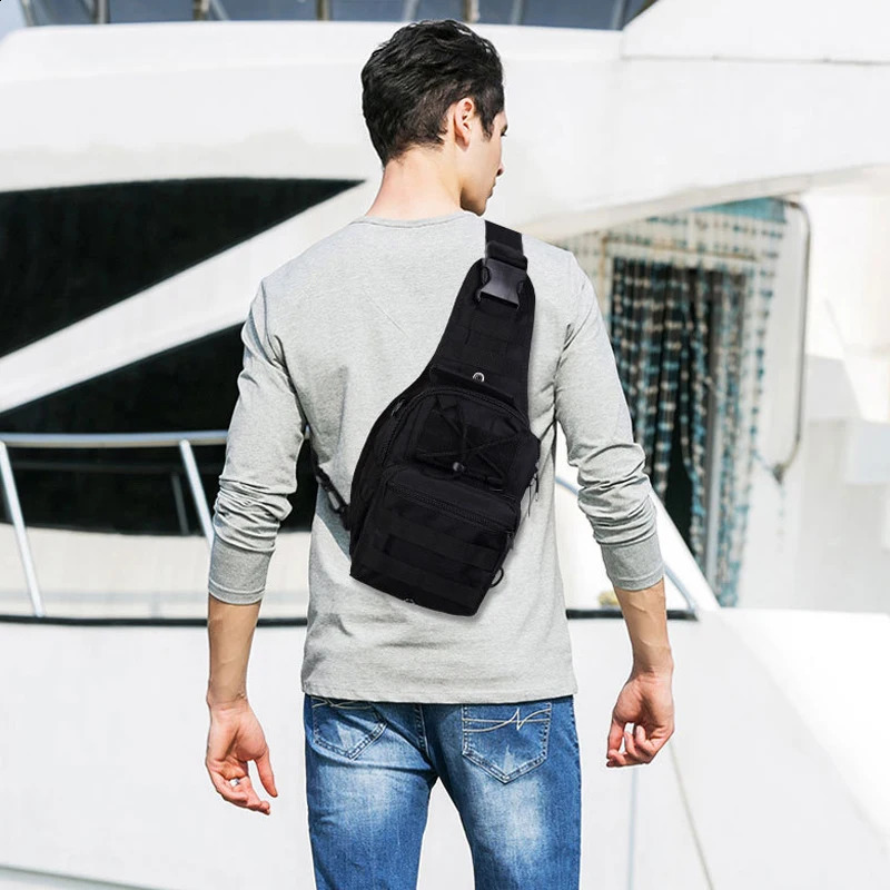 Versatile Tactical Sling Backpack Crossbody Bag Waterproof Small Chest Bag Men Outdoor Sports Cycling Hiking Handbag 260626 - view 5