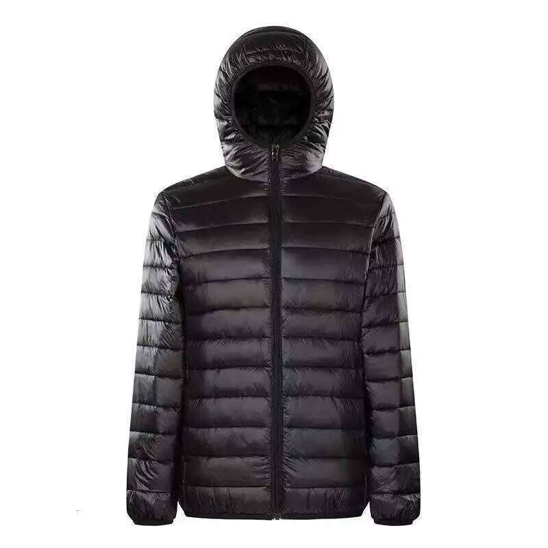 2024 New 90% White Duck Super Light Down Jacket Men's Lightweight Thermal Hooded Feather Coat W260626