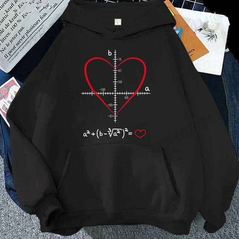Funny Love Heart Math Equation Graphic Sportwear Personalized Men Women Novelty Sweatshirt Fashion Hooded Hoodies Tops W260626 - view 4