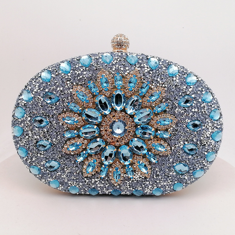 Popular European and American diamond-embellished evening party socialite luxurious wedding bag, cross-border supply clutch bag GLAMOR - view 5