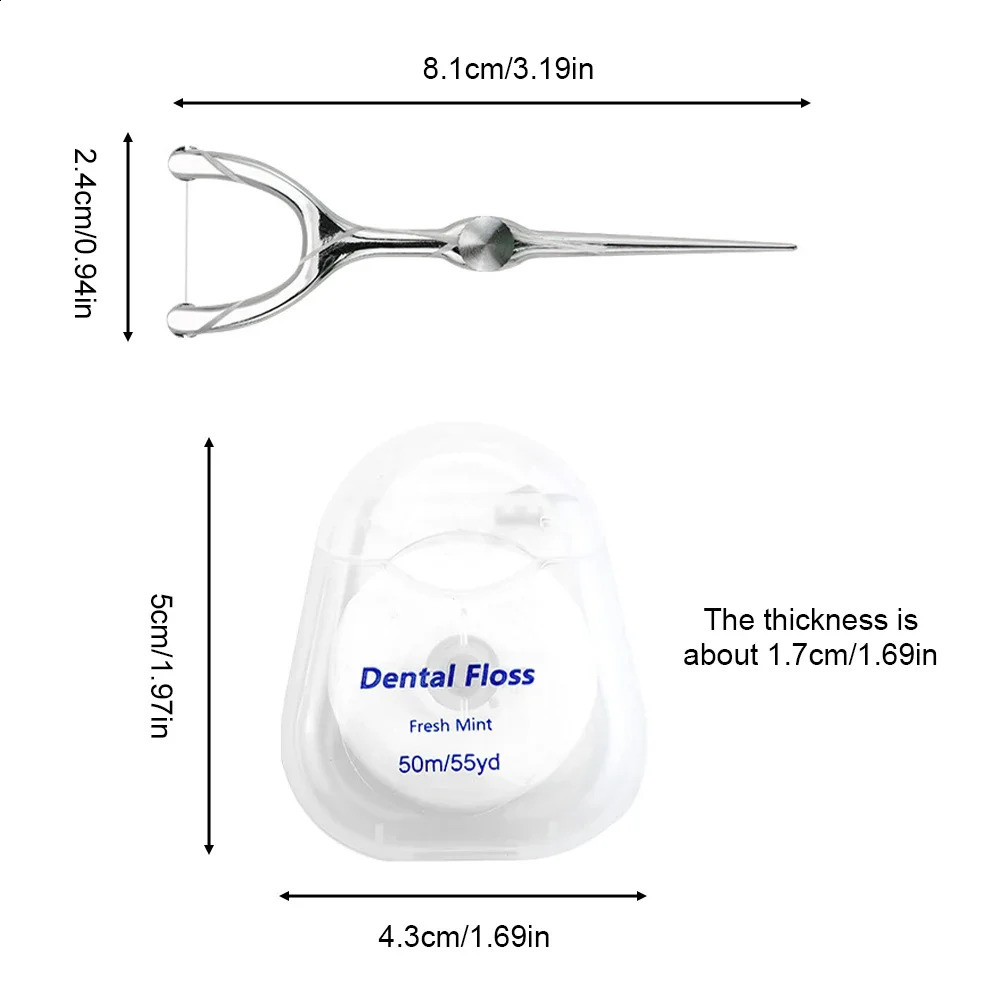 Stainless Steel Toothpick Dental Floss Portable 304 Oral Care Cleaning Gaps Tartar Y Shape Flossing 260626 - view 7