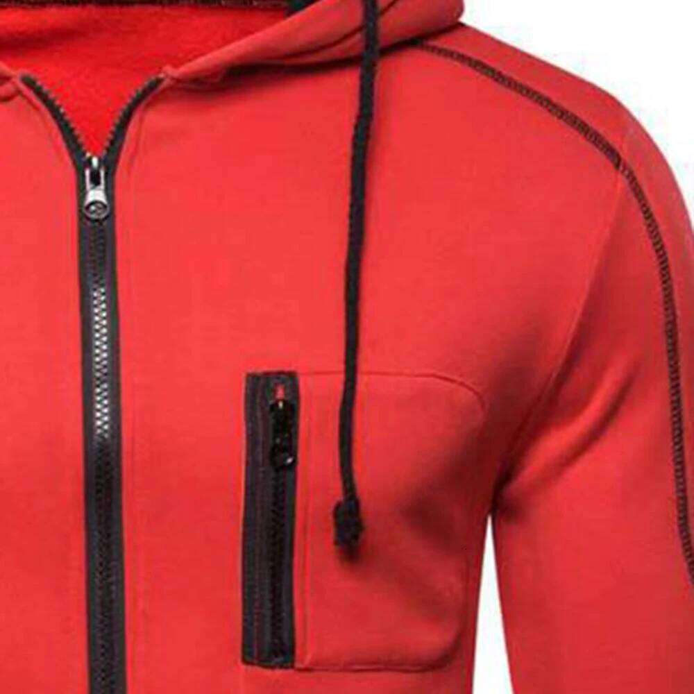 2025 Men's New Fashion Cotton Solid Color Zipper Hoodie Spring Autumn Fast and Furious Fitness Sweatshirts Fleece Jackets W260626 - view 6