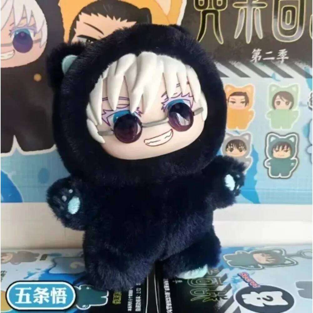 ujutsu Kaisen Gojo Satoru Plush Toy Cute Cat Ear Hoodie Stuffed Doll Anime Figure Collectible Gift for Fans 26Y0626