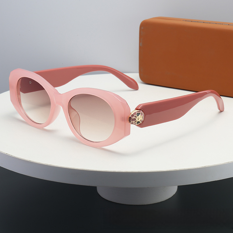 2026 Oval Sunglasses European And American Personalized Metal Snakehead Cross Border Fashion Versatile Sunglasses Female Designer's Premium Sense - view 4