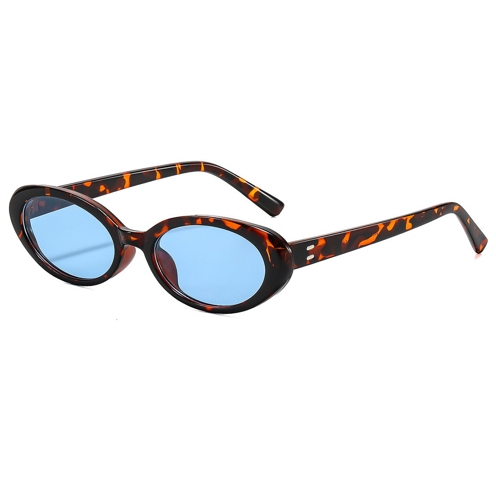 New Vintage Fashion Oval Frame Classic Unique Sunglasses, Versatile And Face-Slimming, Stylish Eyewear - view 5