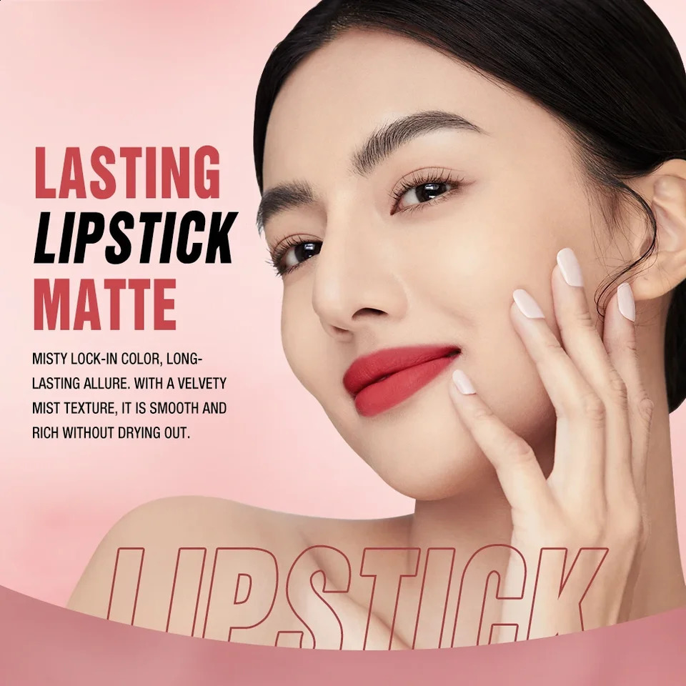 OTWOO Matte Lipstick Long Lasting Waterproof Lip Stick Smudge-free Classic Highly Pigmented Velvet Finish Lip Tint Makeup 260626 - view 3