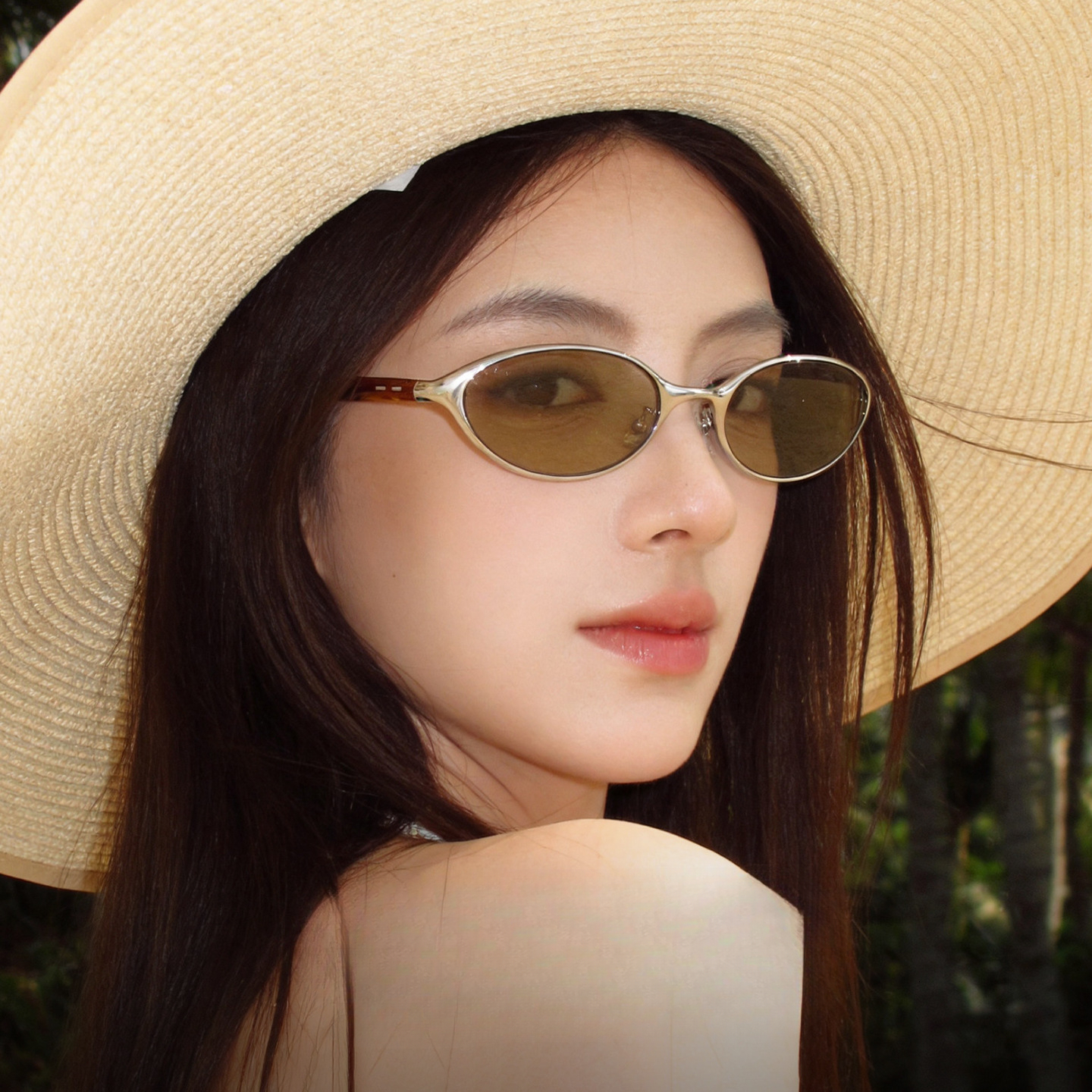 New GM Sunglasses High End Old Money Style Metal Oval Narrow Frame Best Selling Model Moody - view 3