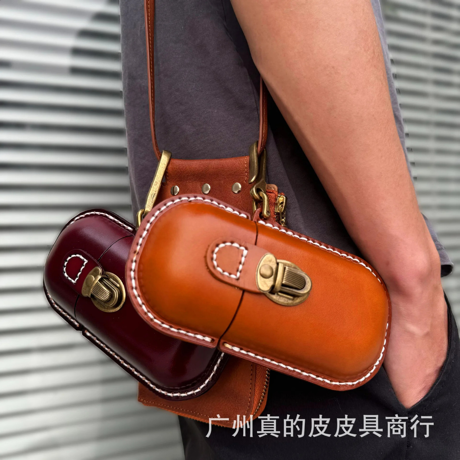 2025 Vegetable-Tanned Leather Pressure-Resistant Glasses Case Top-Grain Leather Eyewear Dustproof Storage Box Shockproof 260625 - view 4