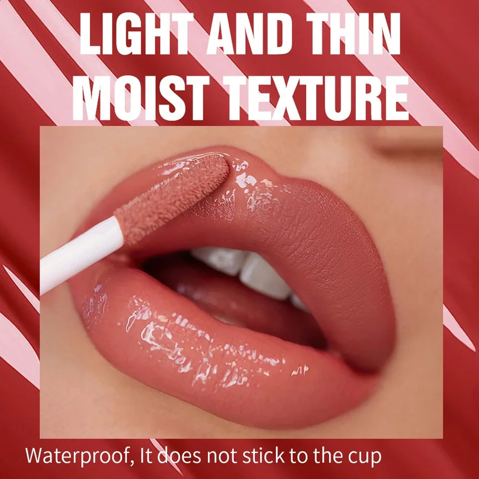 High Shine Lip Gloss Waterproof Smudge Proof Extended Wear Hydrating Raspberry Flavor Colorfast Lip Glaze 260626 - view 4