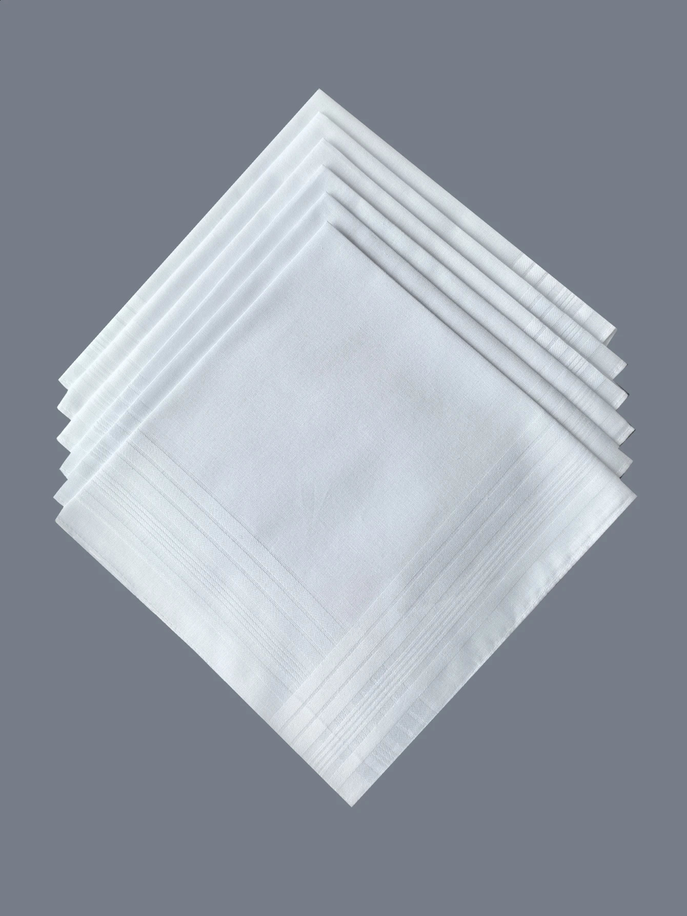 Thin feel 6PCS pure cotton white handkerchief satin gentleman handkerchief suit school DIY doodle supplies solid color 260626