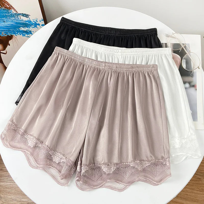 Womens Safety Pants Antigloss Ice Silk Thin Lace Loose Jk Leggings Insurance Shorts Can Be Wearable Sexy Y2k Mujer 260626 - view 3
