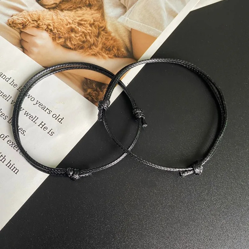 Red Black Cord Bracelet for Men String Adjustable Unisex Adult Waterproof Nylon Hand Good Lucky Charm Jewelry 260617 - view 3