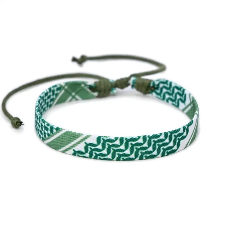 Multicolor Weave Kufiya Patterns Bracelets Handband Traditional Arabic Hand Rope 260617 - view 7