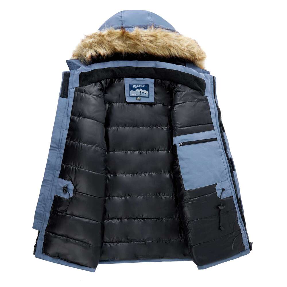 -30 Degree Winter Jacket Men Down Cotton Parkas Mid-length Large Fur Collar Male Thicken Coat Snow Overcoat Parka W260626 - view 3