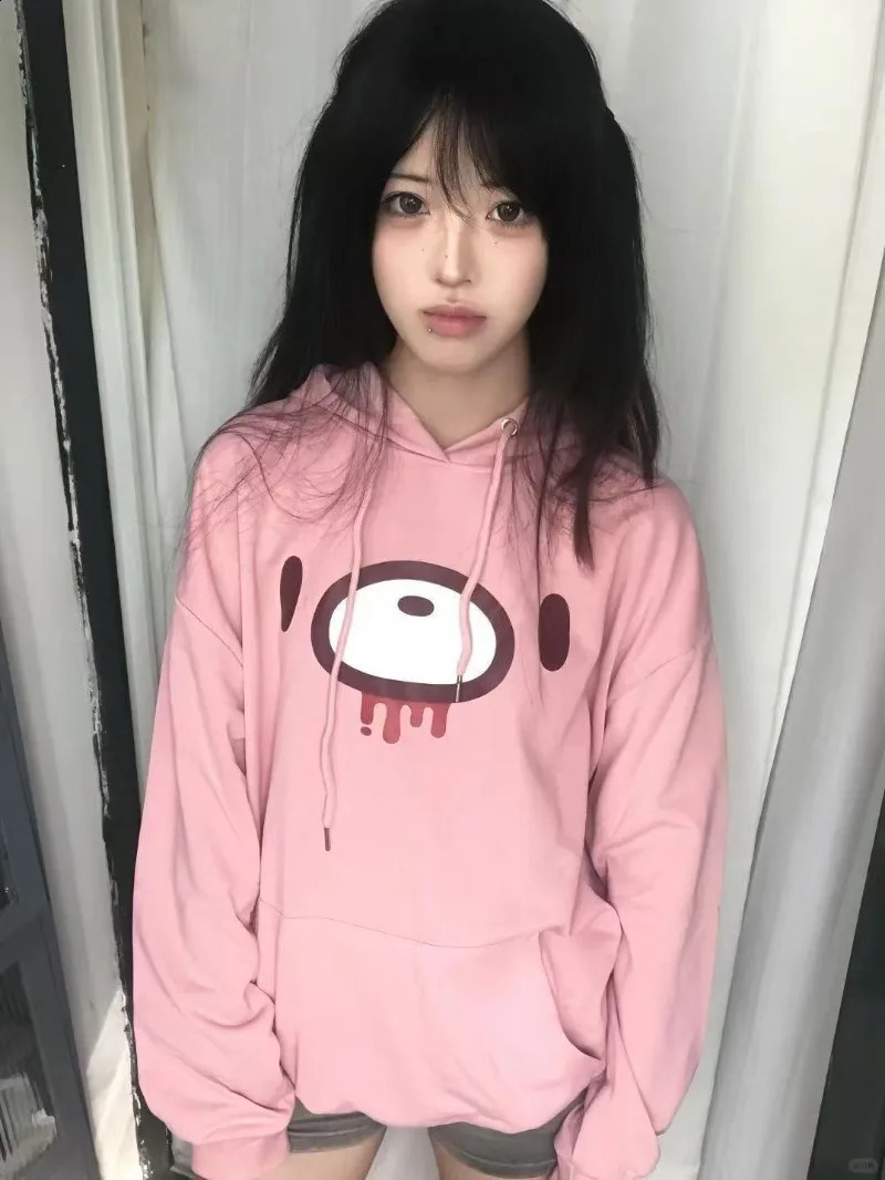 Autumn Lazy Women Casaul Gothic Sweatshirt Y2k Aesthetic Japanese Cartoon Print High Street Hoodied Harajuku Punk Clothes 260626 - view 6