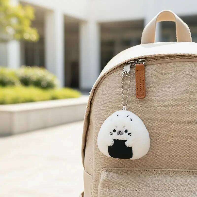 Kawaii Rice And Vegetable Plush Keychain Cute Sushi Seal Stuffed Animal Bag Charm Soft Penguin Pendant Keyrings Girls Gifts 26Y0626 - view 4