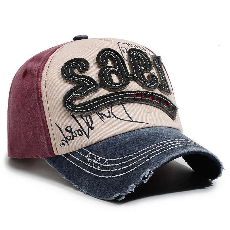 Letter Unisex Retro 1962 Numbered Baseball Color-Blocked Washed Duckbill Hat Adjustable Retro Style Outdoor M260626