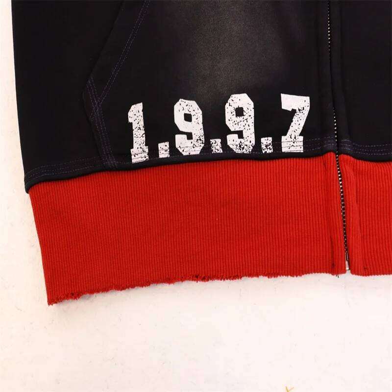 Men American Vintage Sweatshirts Washed Pure CottonOversized VALLEY Logo Print Hoodies W260626 - view 7