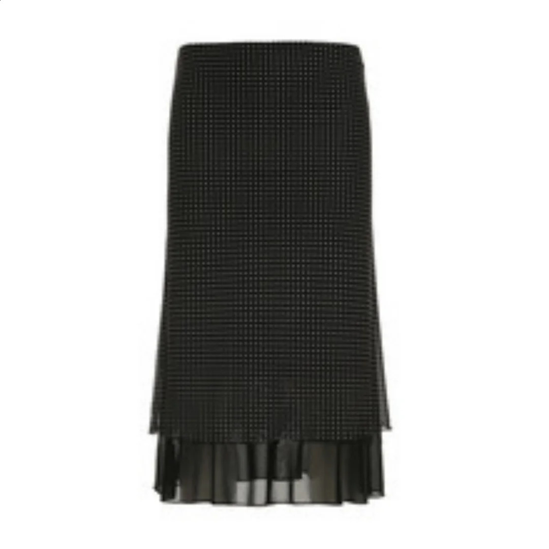 Chic Women Midi Skirt Polka Dot Double Layer High Waist Flowy Casual Elegant Skirts 2026 Spring Summer Street 260626 - view 7