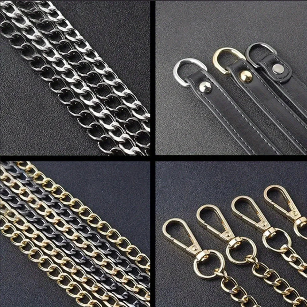120cm Metal Bag Chain Replacement PU Bags Straps for DIY Handbag Handles Cross Body Shoulder Straps Accessories Bags Handles 260626 - view 4